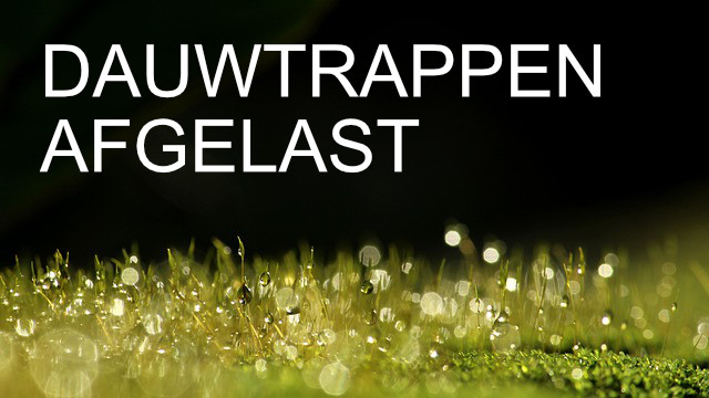 Hemelvaartsdag dauwtrappen gaat NIET door!